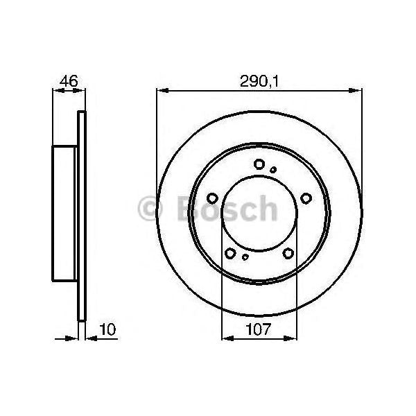 Bosch Brake Discs Pair fits Suzuki SJ413 - 1.3 - 84-88 0986478377