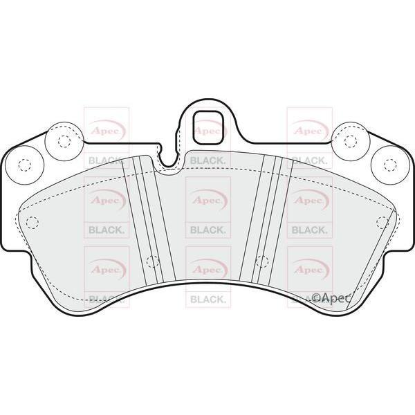 APEC Black Brake Pads (Front) (R90) PAD1314B fits VW Porsche Cayenne Cayenne