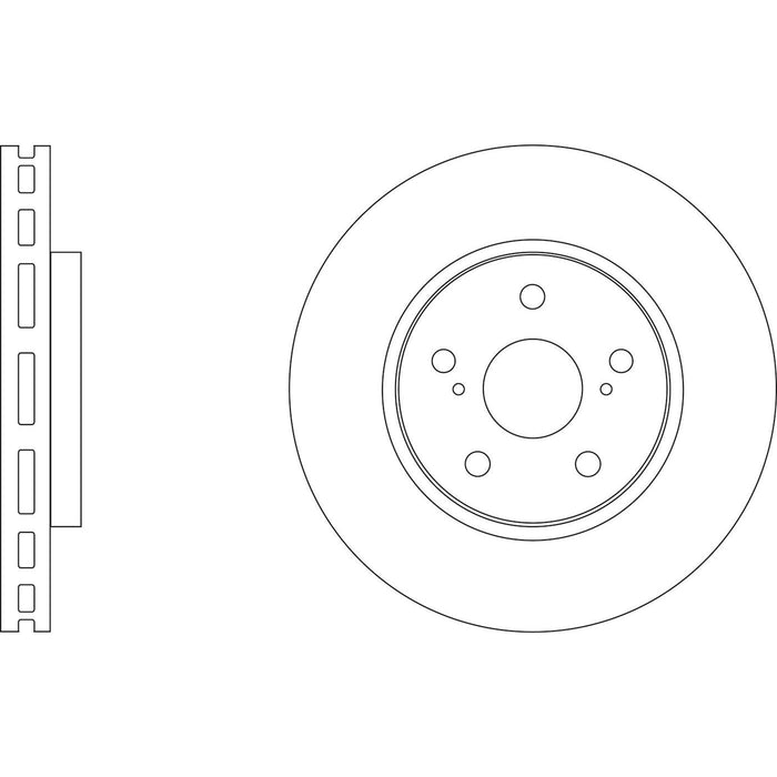 Genuine APEC Front Brake Discs & Pads Set Vented for Toyota C-HR