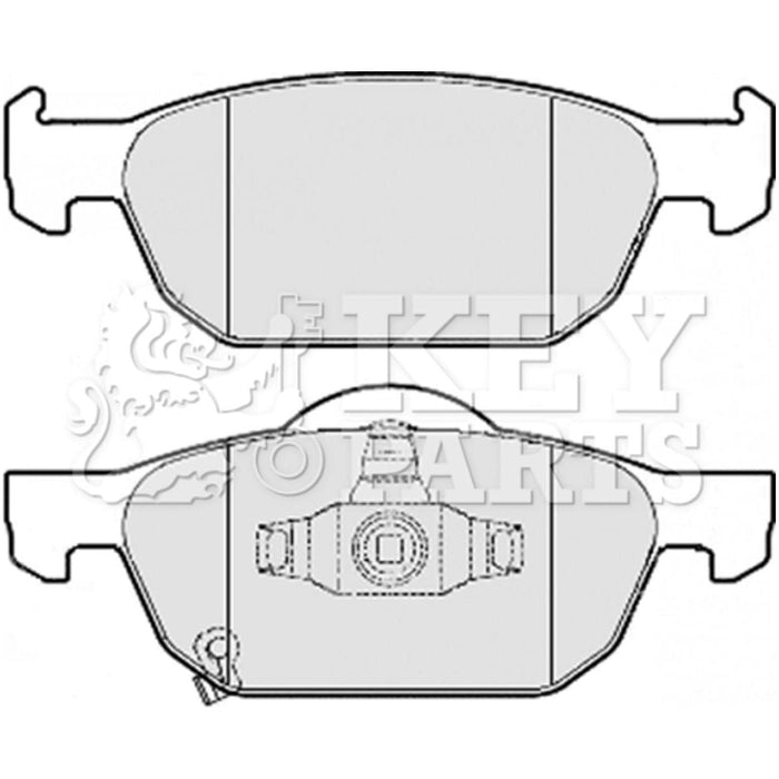 Genuine Key Parts KBP2076 Front Brake Pads-Includes Wear Indicators (Ate-Teves)