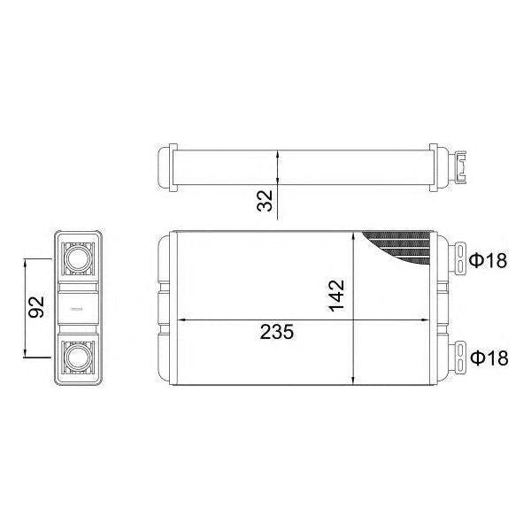 NRF Heater Radiator fits Vauxhall Movano Nissan Interstar Renault Master Maste