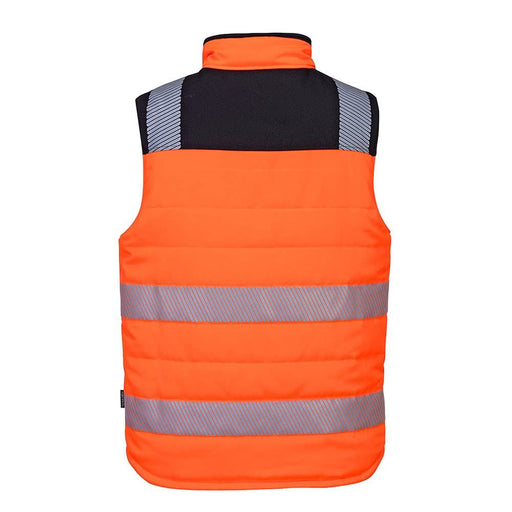 Portwest PW3 Hi-Vis Reversible Bodywarmer - Orange/Black - Large Portwest  - Dynamic Drive