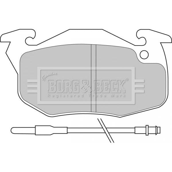 Genuine Borg & Beck Brake Pads fits Peugeot 405Ren Clio 91 BBP1425 Borg & Beck  - Dynamic Drive