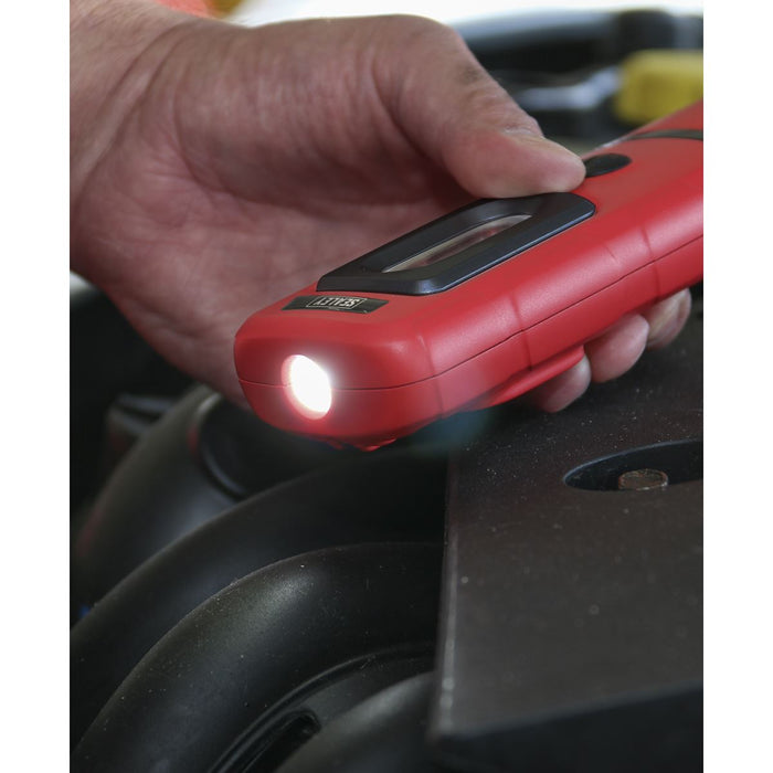 Sealey Rechargeable 360 Inspection Light 3W COB & 1W SMD LED Red Lithium-Polymer Sealey  - Dynamic Drive