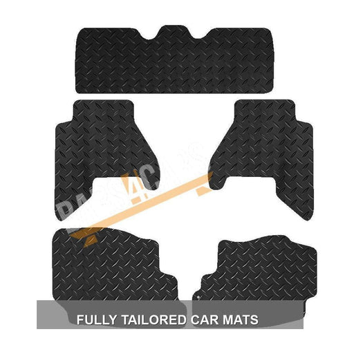 Tailored Rubber Car Mats for Nissan Pathfinder 05-10 Set of 5 XL With 1 Clips UKB4C  - Dynamic Drive