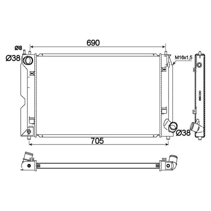 NRF Radiator 53421 NRF  - Dynamic Drive