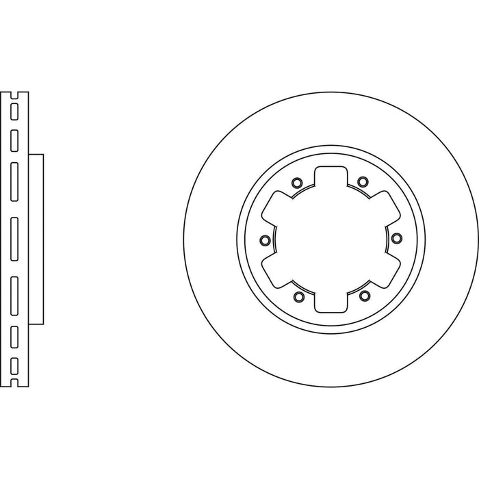 Apec Brake Disc Front Fits Ford Maverick Nissan D22 Mistral Terrano