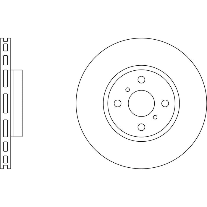 Genuine APEC Front Brake Discs & Pads Set Vented for Toyota Yaris/Vitz