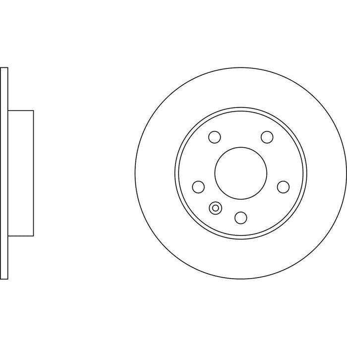 Apec Brake Disc Rear Fits Opel Astra Combo Corsa Meriva Zafira Vauxhall