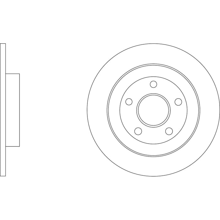 Genuine APEC Rear Brake Discs & Pads Set Solid for Honda Civic Apec  - Dynamic Drive