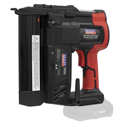 Sealey Cordless Nail/Staple Gun 18G 20V SV20 Series Body Only CP20VNG Sealey  - Dynamic Drive