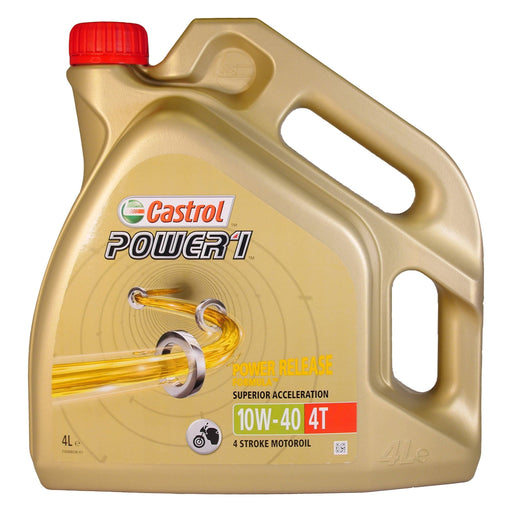 Castrol Power 1 4T - 4 Stroke - 10W-40 - Semi Synthetic - 4 Litre Castrol  - Dynamic Drive