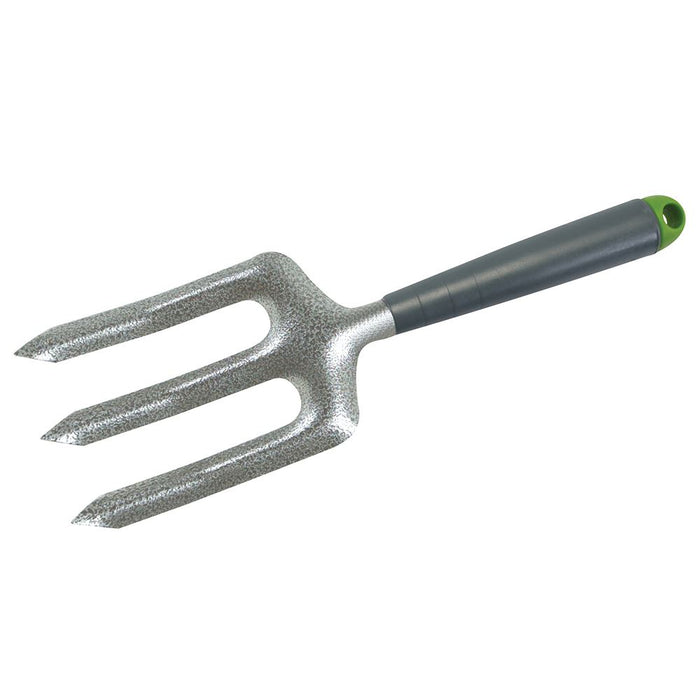 Garden Hand Fork Corrosion-Resistant with 3 Powder-Coated Steel Tines 300mm