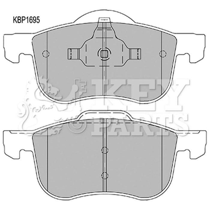 Genuine Key Parts KBP1695 Front Brake Pads (Ate-Teves) Key Parts  - Dynamic Drive