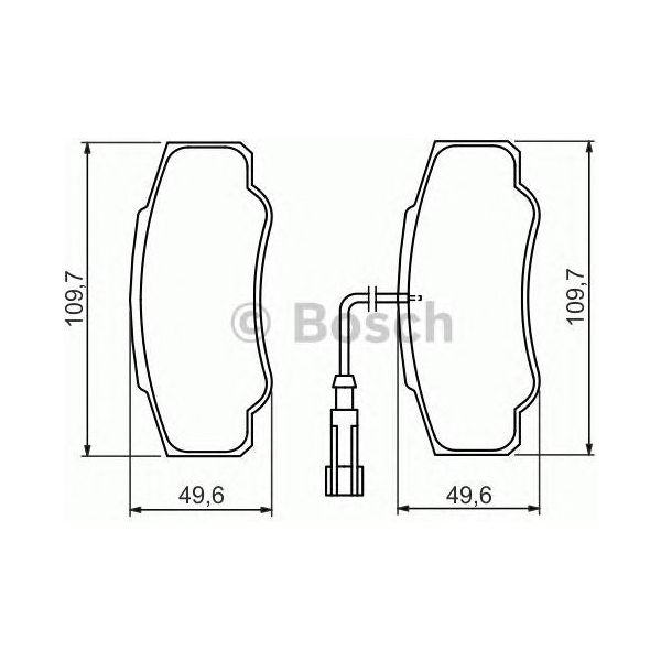 Bosch Brake Pad Set (Hgv) Bp1299 fits Nissan NT400 Cabstar dCi - 2.5 - 14- 09864