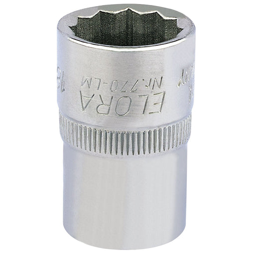 Draper Elora Bi-Hexagon Socket, 1/2" Sq. Dr., 18mm 24632 Draper  - Dynamic Drive