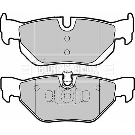 Genuine Borg & Beck Rear Brake Pads fits BMW 13 Series 04 BBP1963 Borg & Beck  - Dynamic Drive