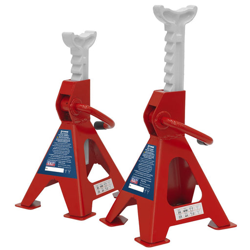 Sealey AXLe Stands (Pair) 2 Tonne Capacity per Stand Ratchet Type VS2002 Sealey  - Dynamic Drive