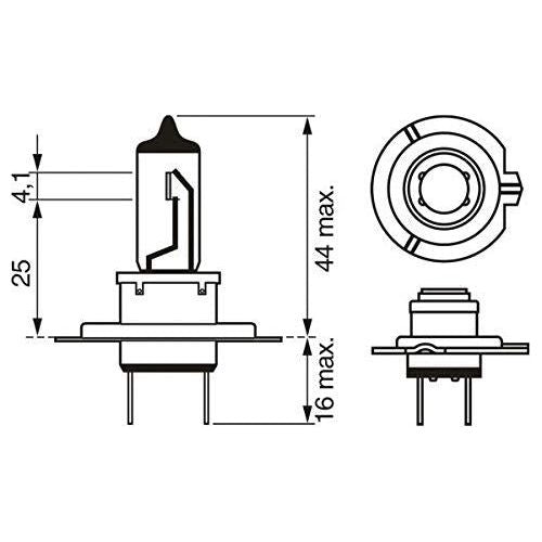 Genuine Bosch Longlife 477 H7 12V 55W Px26D (X1) 1987301632