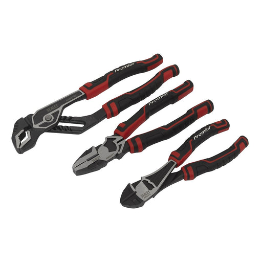 Sealey Pliers Set High Leverage 3pc AK8377 Sealey  - Dynamic Drive