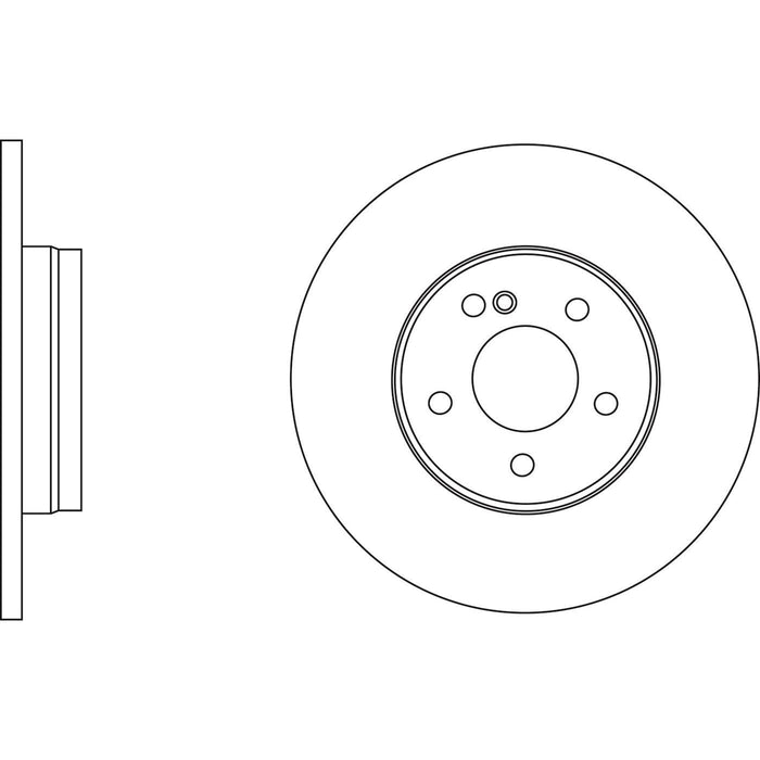 Genuine APEC Rear Brake Discs & Pads Set Solid for Mercedes-Benz C-Class