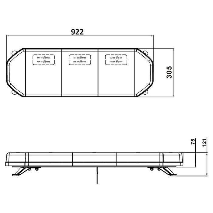 Ring Automotive RCV9820 TM LED Light Bar, 922 mm