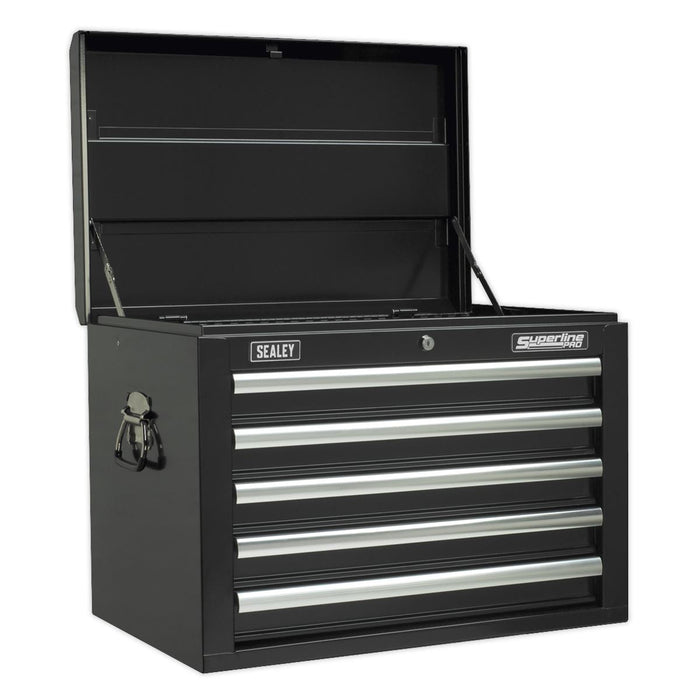 Sealey Topchest 5 Drawer with Ball-Bearing Slides Black AP26059TB Sealey  - Dynamic Drive