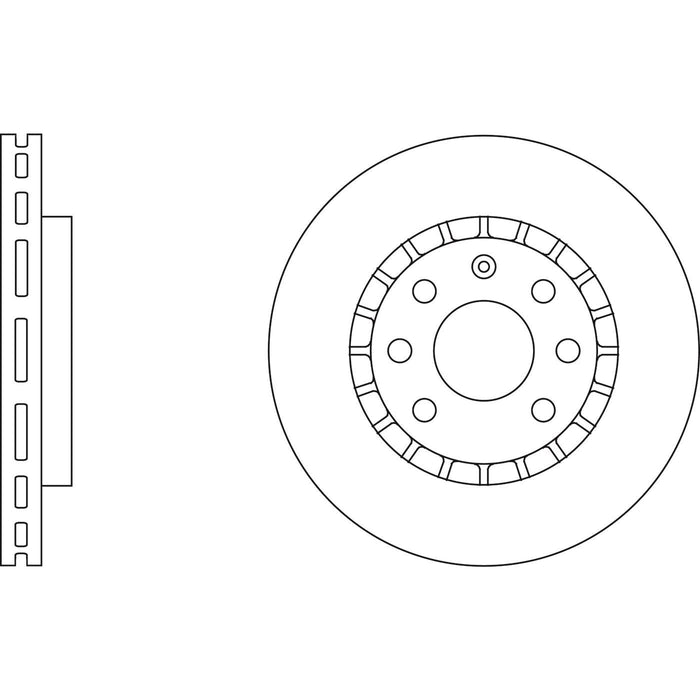 Genuine APEC Front Brake Discs & Pads Set Vented for Opel Kadett Apec  - Dynamic Drive