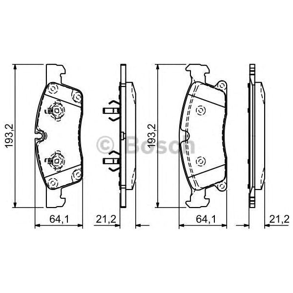 Genuine Bosch Brake Pad Set Bp1667 fits Mercedes-Benz GLE 250 - 2.2 - 15-18 0986