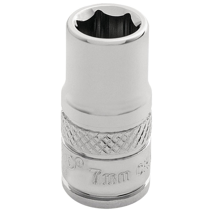 Draper HI-TORQ 6 Point Socket, 1/4" Sq. Dr., 7mm 32487