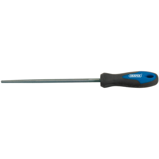 Draper Soft Grip Engineer's Round File and Handle, 200mm 44955 Draper  - Dynamic Drive