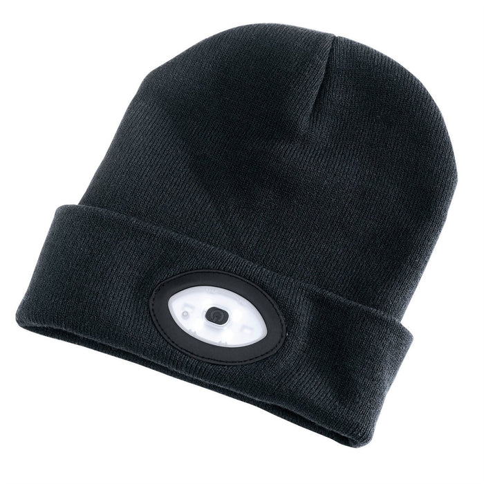 Draper Beanie Hat with Rechargeable Torch, One Size, 1W, 100 Lumens, Black 99521 Draper  - Dynamic Drive