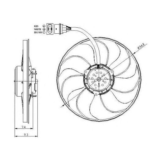 NRF Radiator Fan 47393 NRF  - Dynamic Drive