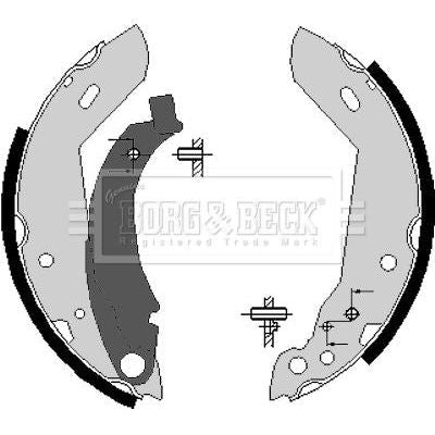 Genuine Borg & Beck Brake Shoes fits Peugeot 205 9396 BBS6140