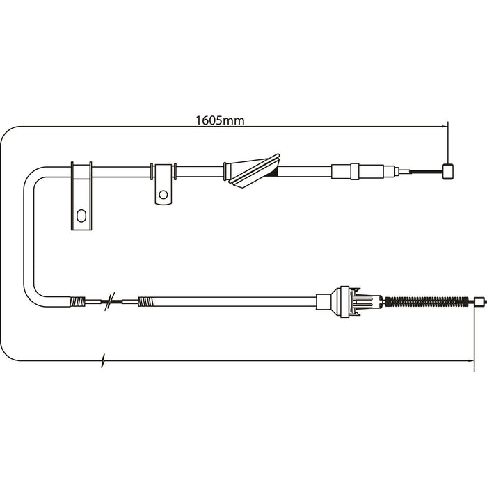 Apec Brake Cable Rear Left Fits Land Rover Freelander