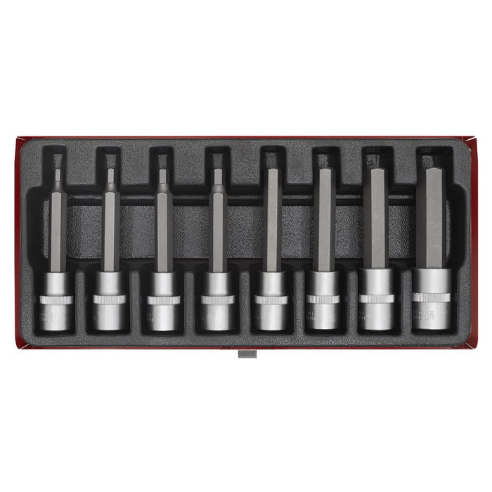 Sealey Hex Socket Bit Set 8pc 1/2"Sq Drive Metric AK9310