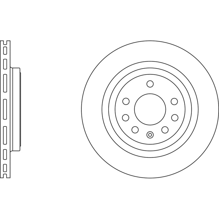 Genuine APEC Rear Brake Discs & Pads Set Vented for Saab 9-3X