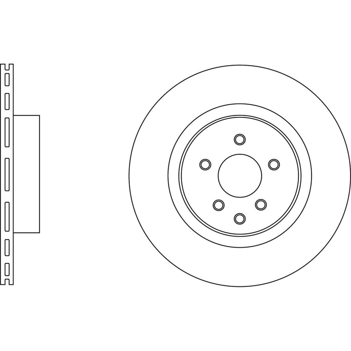 Genuine APEC Rear Brake Discs & Pads Set Vented for Nissan 370Z