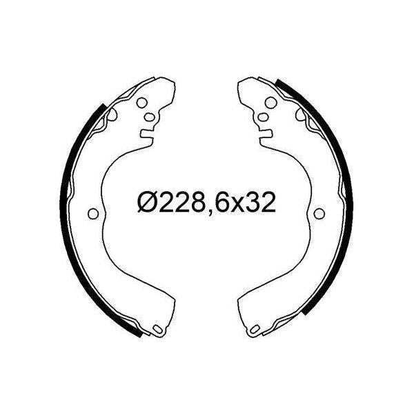 Valeo Drum Brake Shoes 564287 Automotive Part fits Mitsubishi Valeo  - Dynamic Drive