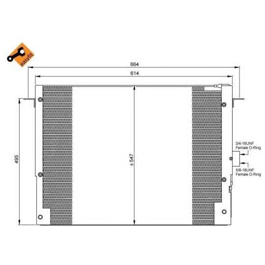 NRF Air Con Condenser fits Land Rover Range Rover NRF  - Dynamic Drive