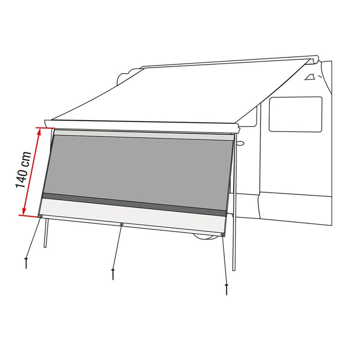 Fiamma Blocker 325 Front Panel Privacy Panel for Outdoor Use