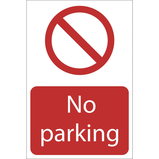 Draper No Parking' Prohibition Sign, 200 x 300mm 72198 Draper  - Dynamic Drive