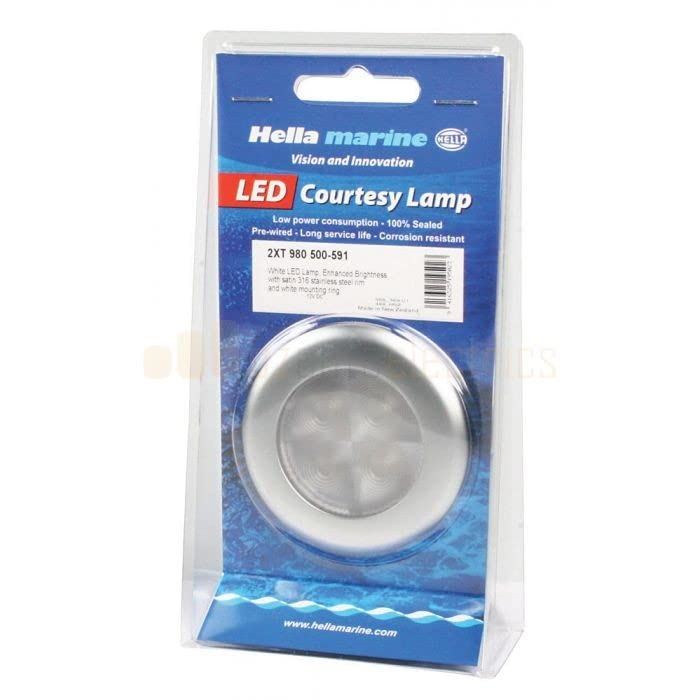 Hella Courtesy Lamp Rnd Blue Md12 Ss Rim 2Xt 2Xt 980 502-221 2XT 980 502-221 Hella  - Dynamic Drive