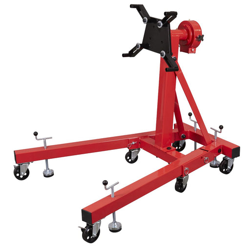 Folding 360º Rotating Engine Stand with Geared Handle Drive 680kg Capacity Sealey  - Dynamic Drive