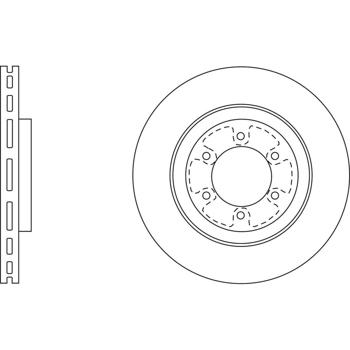 Apec Brake Disc Front Fits Hyundai Terracan