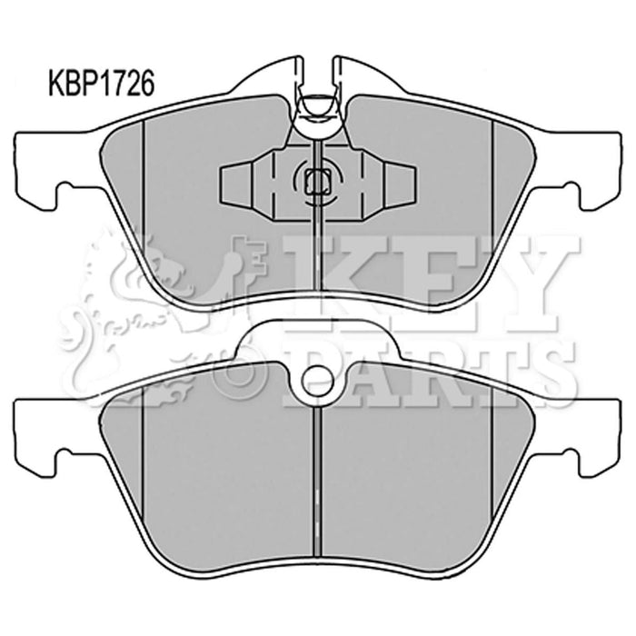 Genuine Key Parts KBP1726 Front Brake Pads (Ate-Teves)