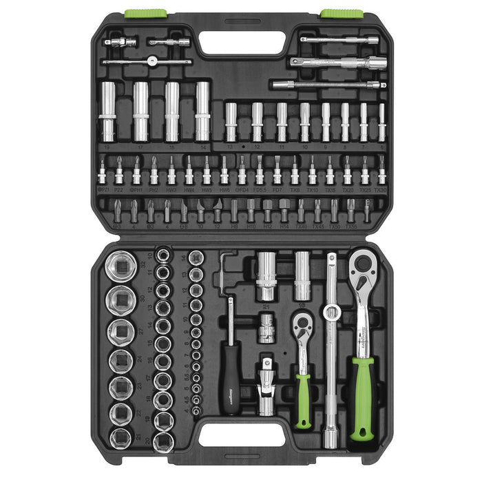 Sealey Socket Set 94pc 1/4" & 1/2"Sq Drive WallDrive Metric S01210