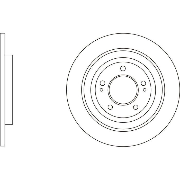 Genuine APEC Rear Brake Discs & Pads Set Solid for Hyundai Tucson Apec  - Dynamic Drive