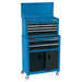 Draper Combined Roller Cabinet and Tool Chest, 6 Drawer, 24", Blue 19563 Draper  - Dynamic Drive