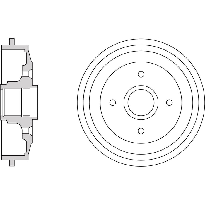 Apec Brake Drum Rear Fits Citroen C2 C3 Ds3 Peugeot 1007 206